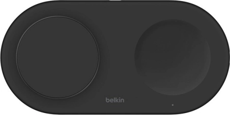 Belkin BoostCharge Pro 2-u-1 bežična podloga za punjenje Qi2 15 W – crna