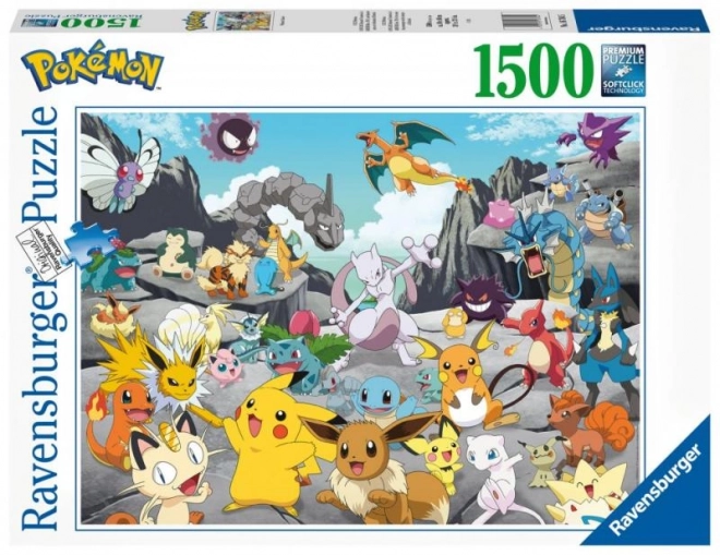 Puzzle 2D 1500 dijelova Pokémon Classic