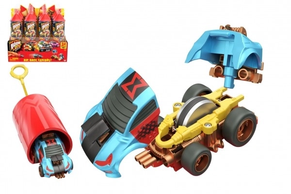 Auto Boom City Racers plastični mix vrsta u plastičnoj cijevi 21x6,5x6cm