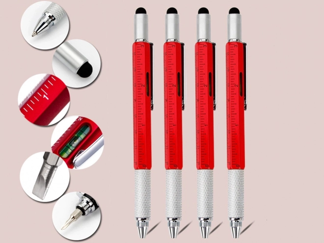 Multifunkcionalna olovka multitool 6u1 s libelom