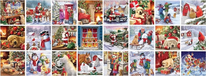 Adventni kalendar s puzzlama Eurographics 24 x 50 komada – Sretni Božić
