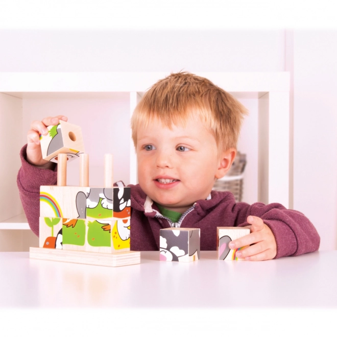 Bigjigs baby slagalice kocke životinje