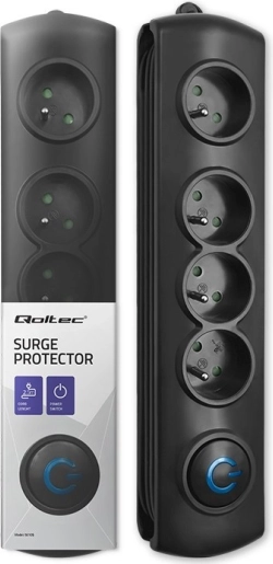 Prenaponski produžni kabel s 4 utičnice, kabel 2,5 m s nožnim prekidačem Quick Switch
