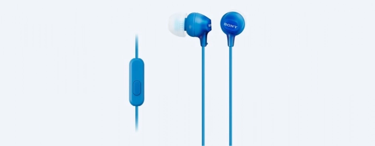 Slušalice u uhu s mikrofonom SONY MDR-EX15AP plave