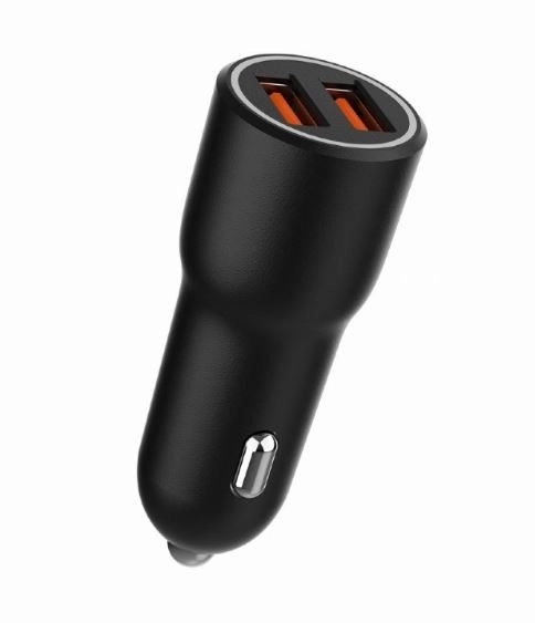 Punjač za auto 2xUSB-A QC3.0 36W crna