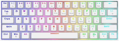 Mehanička gaming tipkovnica Whiteout X2 60% s prekidačima OUTEMU Red i funkcijom Hot Swap
