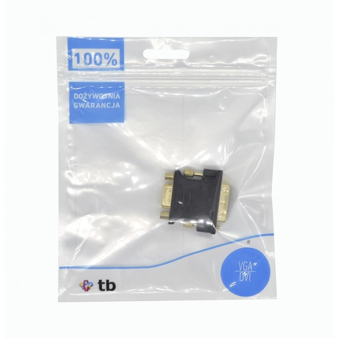 Adapter DVI M na VGA F pozlaćen