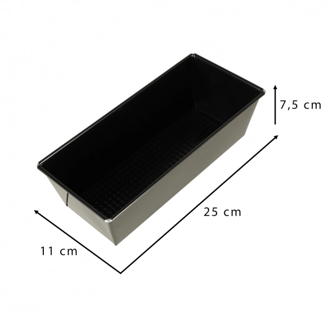 Univerzalni lim za pečenje s teksturom 25 cm x 11 cm x 7,5 cm crni
