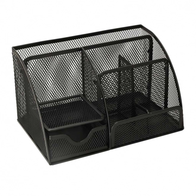Metalni stolni organizator s 7 pretinaca – crni