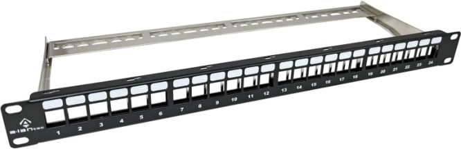 Modularni patch panel 1U prazan, 24 portova za keystone