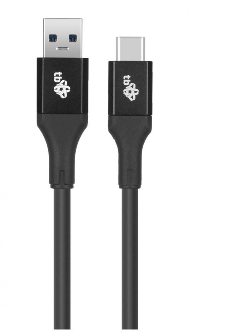 USB kabel USB 3.0 - USB-C 2m Premium 3A crni