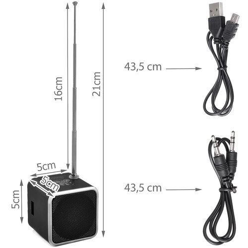 Prijenosni Bluetooth zvučnik s radiom i LCD zaslonom TD-V26