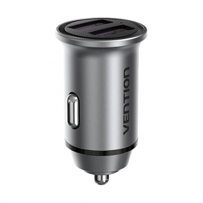 Auto punjač 2x USB Vention 30W Siva