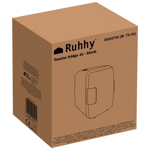 Ruhhy Prijenosni Crni mini - hladnjak 4L 12V/220V