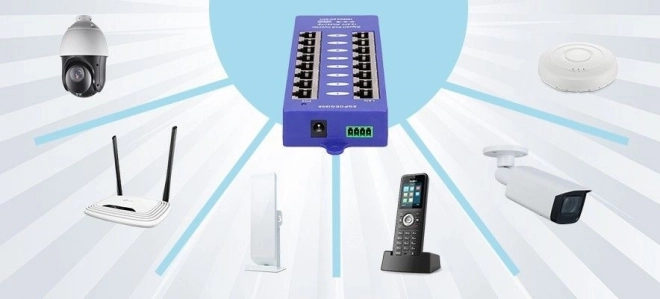 Extralink 8-portni PoE injektor gigabit