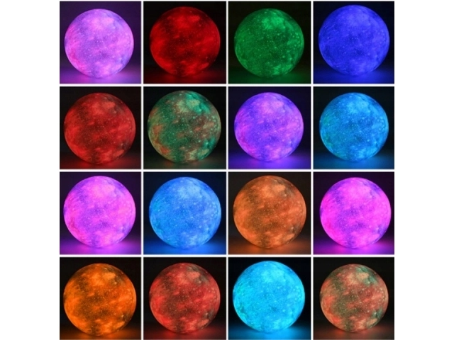 Noćna lampa GALAXY 3D s RGB osvjetljenjem u boji + daljinski upravljač