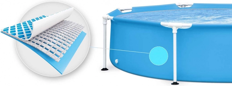 Troslojni PVC materijal s ojačanjem