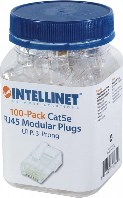 RJ45 UTP konektor za puni vodič 8p8c kategorije 5e, pakiranje 100 kom