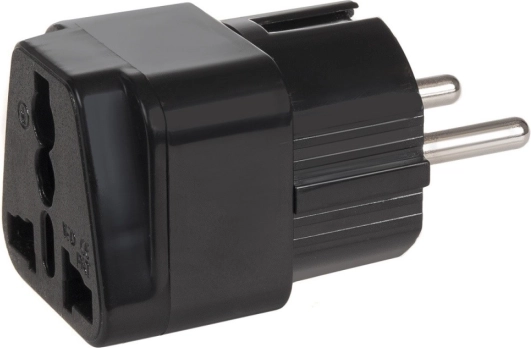 Univerzalni adapter UK utičnice na EU utikač, crni
