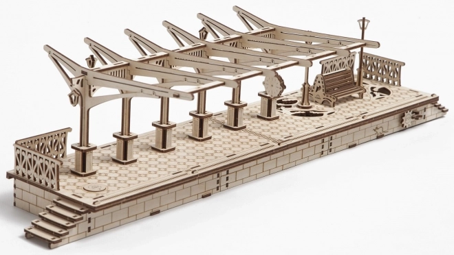 Ugears 3D zagonetka - Željeznička stanica 196 dijelova