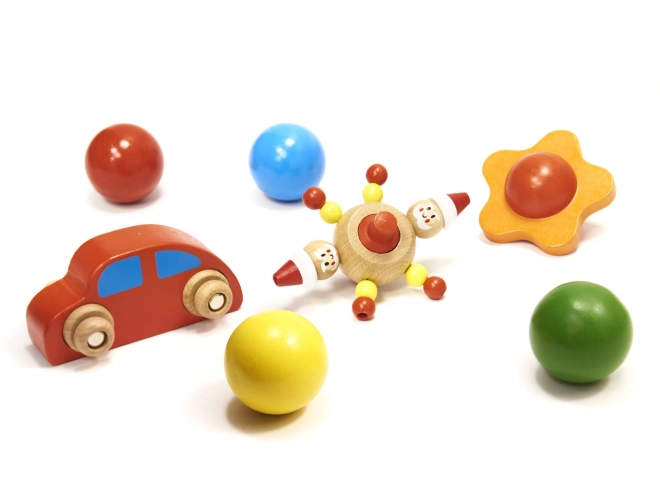 Drvena montessori staza za kuglice XXL