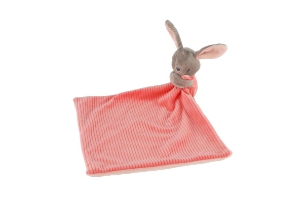 Zeko/Zečić za uspavljivanje pliš 25x25cm ružičasti na karti u vrećici 0+