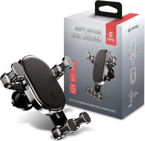 Gravitacijski automobilski držač telefona 4,7–6,5″ s Auto-Lock