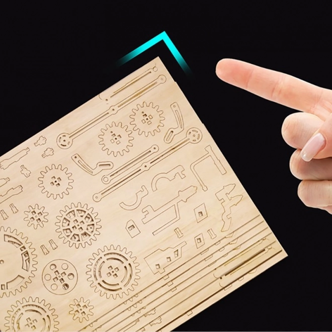 RoboTime 3D drvene mehaničke puzzle - Zidni sat