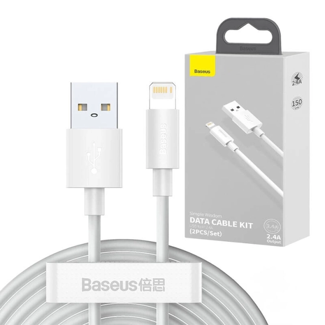 Set podatkovnih kabela USB na Lightning Baseus Simple Wisdom
