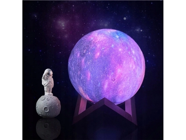 Noćna lampa GALAXY 3D s RGB osvjetljenjem u boji + daljinski upravljač