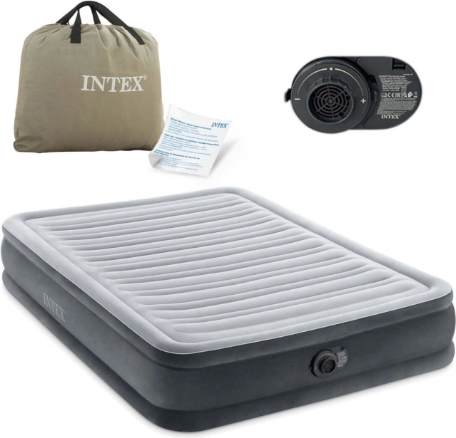 Napuhljivi madrac za dvije osobe s automatskom pumpom - 191x137 cm Intex