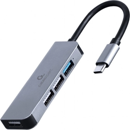 USB‑C čvorište s 4 priključka, 3× USB 2.0 i 1× USB 3.1, aluminijsko kućište