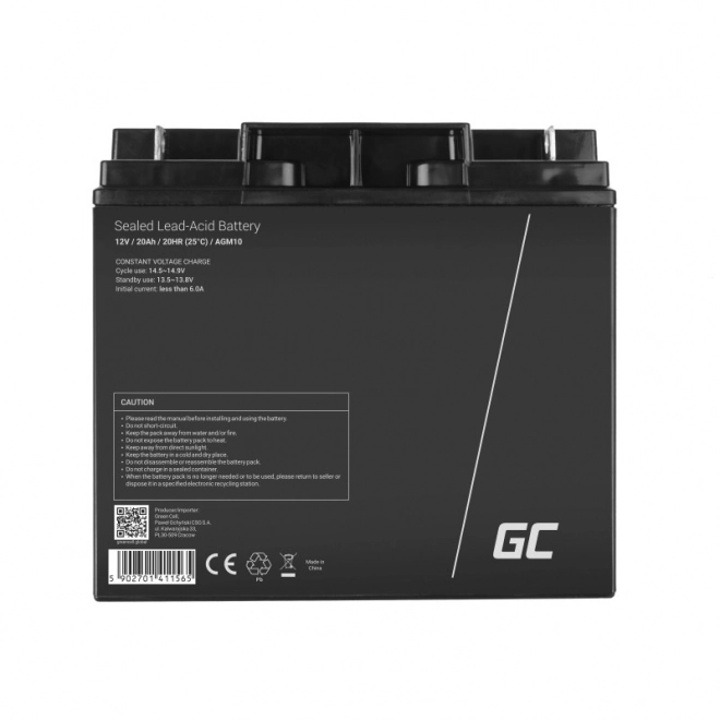 Punjača baterija AGM VRLA Green Cell AGM10 12V 20Ah (za kosilice, čamce, motore, kolica)