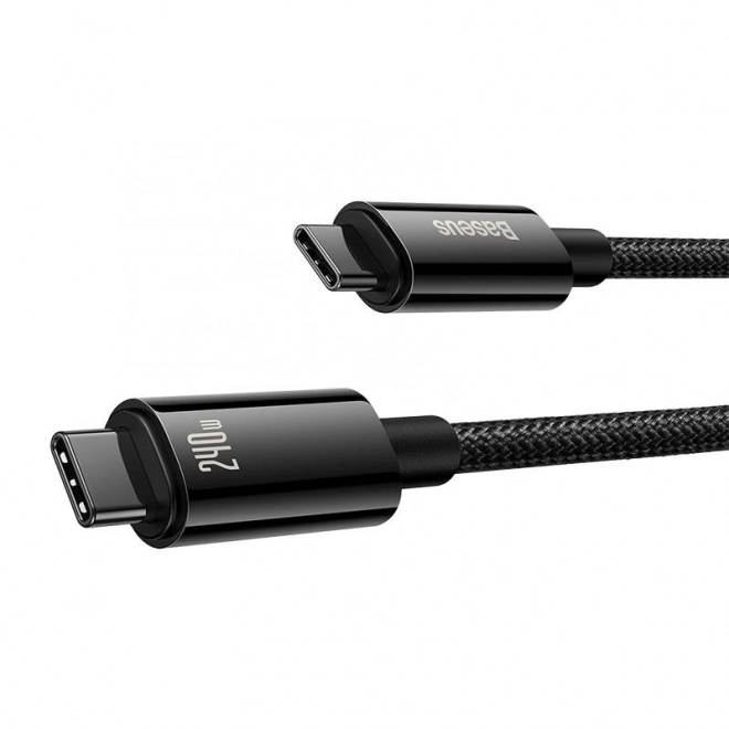 Kabel USB-C na USB-C Baseus Tungsten Gold 240W 1 m (crni)