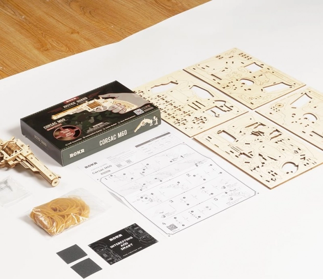 RoboTime 3D drvene mehaničke puzzle Revolver Corsac