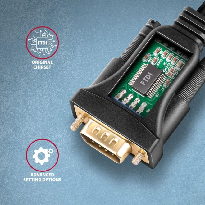 Adapter USB 2.0 na RS-232 sa serijskim portom, kabel 1,5m, čip FTDI