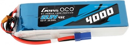LiPo baterija Gens Ace 22,2 V 4000 mAh 45C 6S s EC5 konektorom