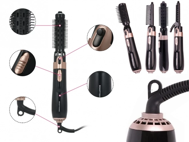 Fen za kosu kovrčalo četka set 4u1