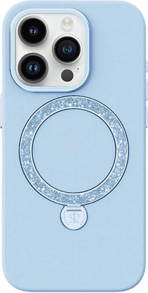 Joyroom maskica Dancing Circle za iPhone 15 Pro Max – plava, s podrškom za MagSafe i prstenom/stalcem