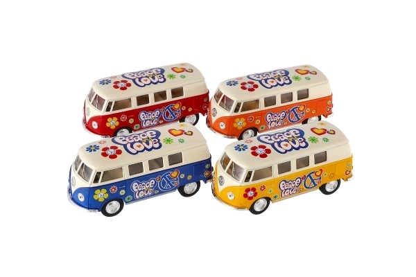 Autobus Kinsmart VW Klasični kov/plast 13 cm na povlačenje