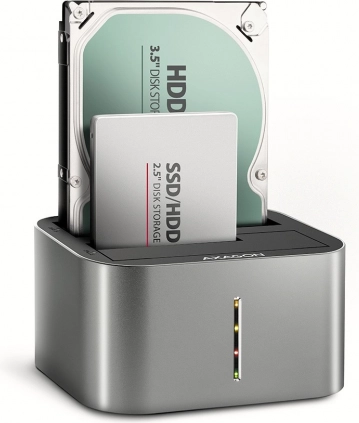 USB-C 5 Gb/s priključna stanica za 2× SATA 2.5"/3.5" SSD/HDD s funkcijom kloniranja