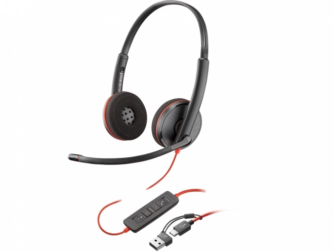 Stereo slušalice Blackwire 3220 s USB-C + USB-C/A Adapter