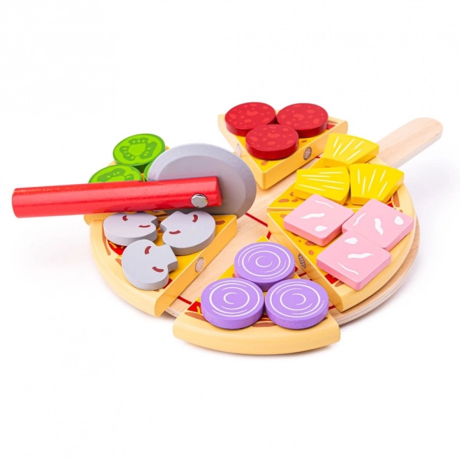 Bigjigs Toys Drvena pizza za rezanje