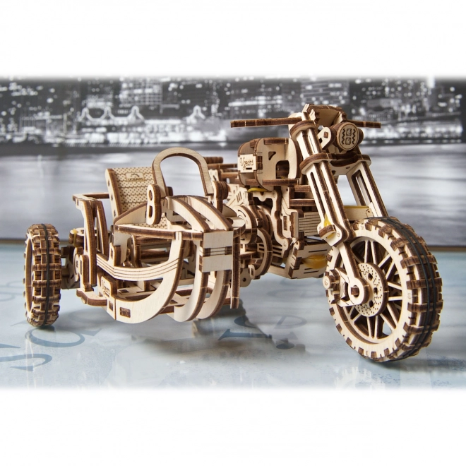 Ugears 3D slagalica Motocikl s prikolicom 380 dijelova