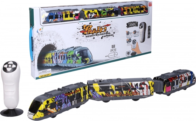 vlak s grafitima RC 117 × 66 cm