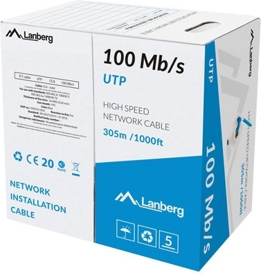 LAN kabel UTP 100 Mb/s 305 m CCA žica, plavi