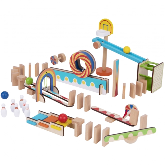 Drvene građevne kocke domino / domino puzzle Tooky Toy