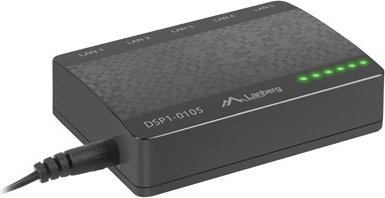 LANBERG 5-portni stolni switch Fast Ethernet 10/100 Mb/s