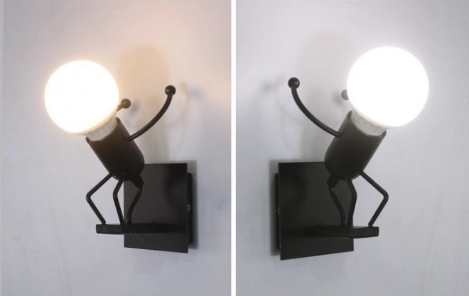 Zidna lampa Loft crna