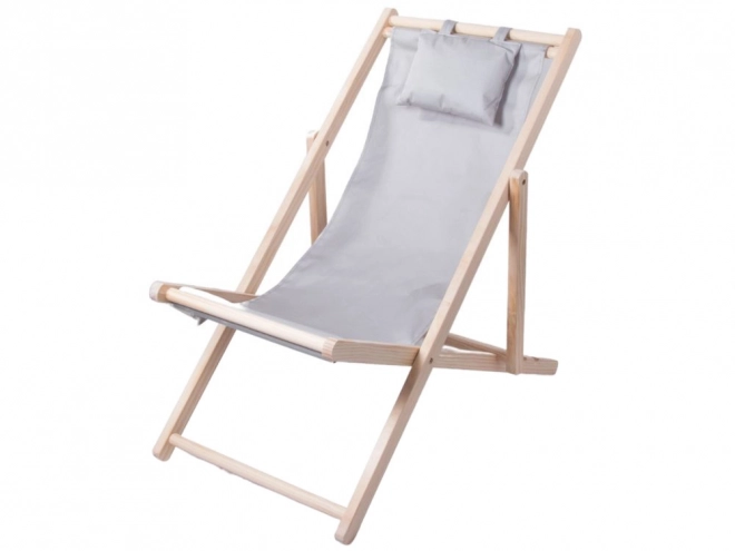 Drveno sklopivo plažno ležaljka s jastukom